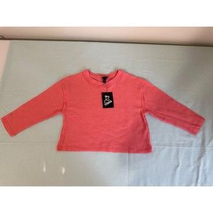 Girls' Boxy Waffle Long Sleeve T-Shirt - art class Pink XS